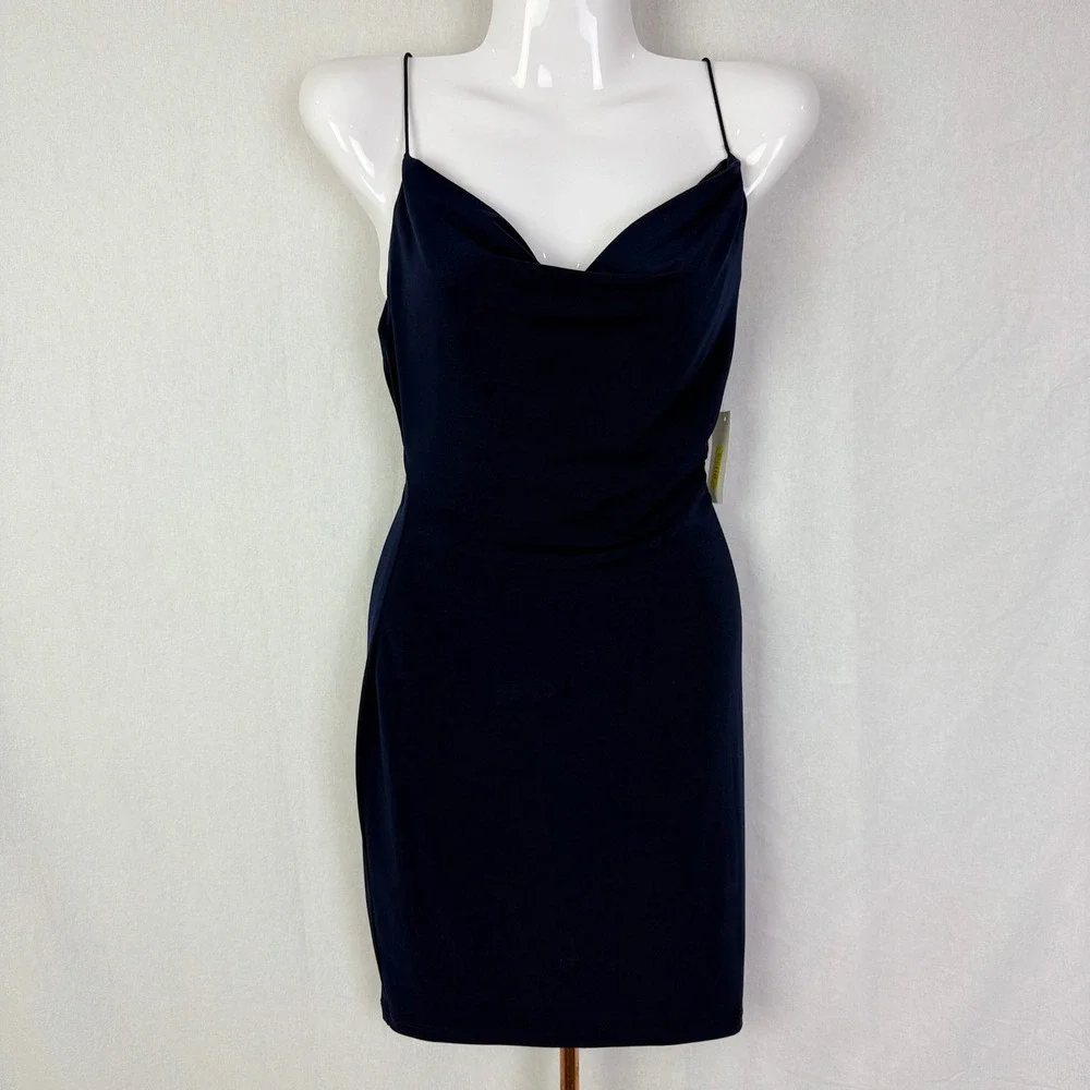 B. Darlin‎ Cowl Neck Spaghetti Strap Mini Dress Party Cocktail Bodycon NWT